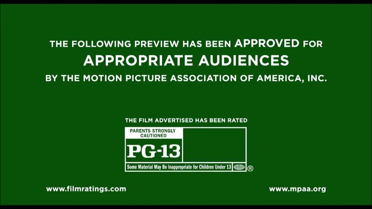 PG-13 Logo - Rated PG 13 MPAA Trailer IDs logo (2013) Bumpers - YouTube