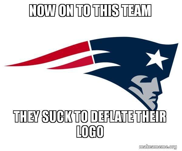 Deflate Logo - now on to this team they suck to deflate their logo - New England ...