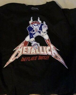 Deflate Logo - Authentic METALLICA Foxboro Foxborough official Patriots Pats deflate this Tee