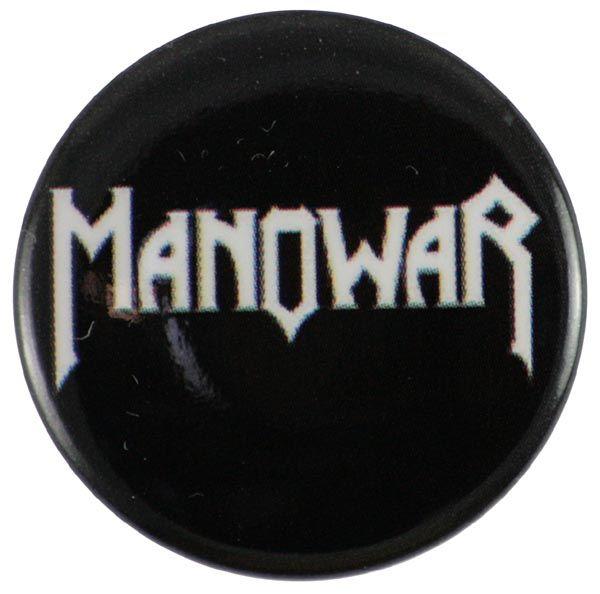 Manowar Logo - Manowar - 'Logo Black' Button Badge