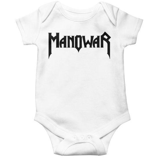 Manowar Logo - Manowar Band Logo Baby Onesie