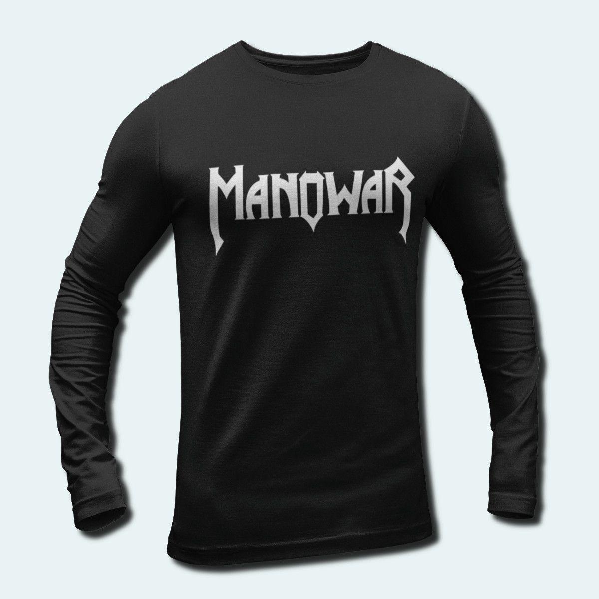 Manowar Logo - Manowar Band Long Sleeve T-Shirt, Manowar Logo Longsleeve Tee, Heavy Metal  Merch