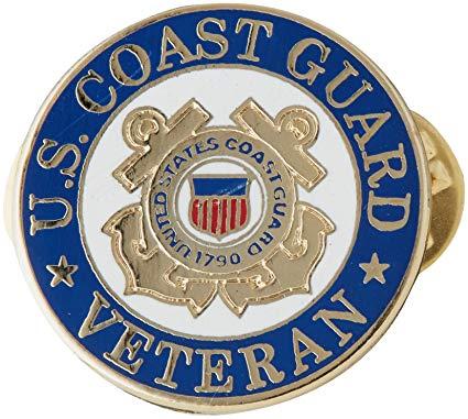 USCG Logo - Eagle Emblems P12560 United States Coast Guard USCG Logo, Hat Lapel Pin,  One Size, Gold, 1 Piece