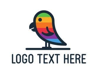 Parrott Logo - Rainbow Parrot Logo