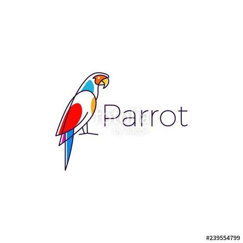 Parrott Logo - parrot logo bird vector illustration icon