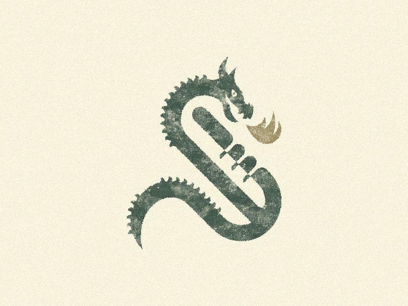 Dragon-type Logo - 36 days of type: S by Peter Giuffria on Dribbble