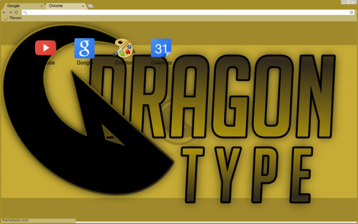 Dragon-type Logo - Dragon Type Pokémon Theme Chrome Theme - ThemeBeta