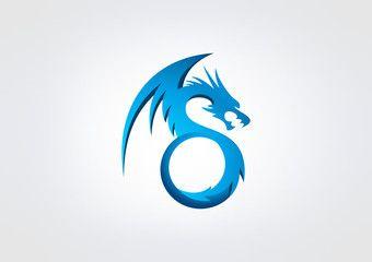 Dragon-type Logo - dragon Abstract icon Dragon symbol brand logo this stock