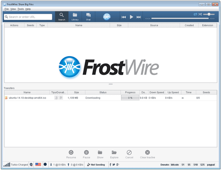 FrostWire Logo - FrostWire Review (A Free Torrent Client)