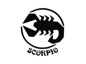 Scorpio Logo - Details about SCORPIO Logo Birth Sign Astrology Zodiac Vinyl Decal Car Sticker CHOOSE SIZE