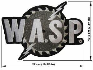 Wasp Logo - Details about W.A.S.P. Wasp logo BACK PATCH embroidered NEW heavy metal  hard rock