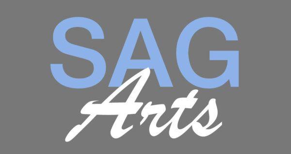 Sag Logo - SAG Arts Logo- gray box. Sangres Art Guild