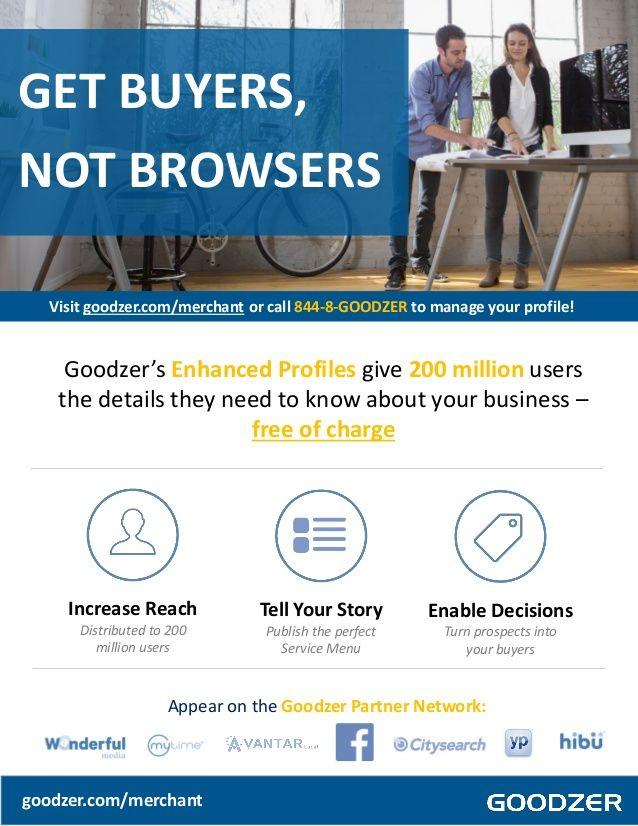Goodzer Logo - Goodzer: Enhanced Profiles Flyer