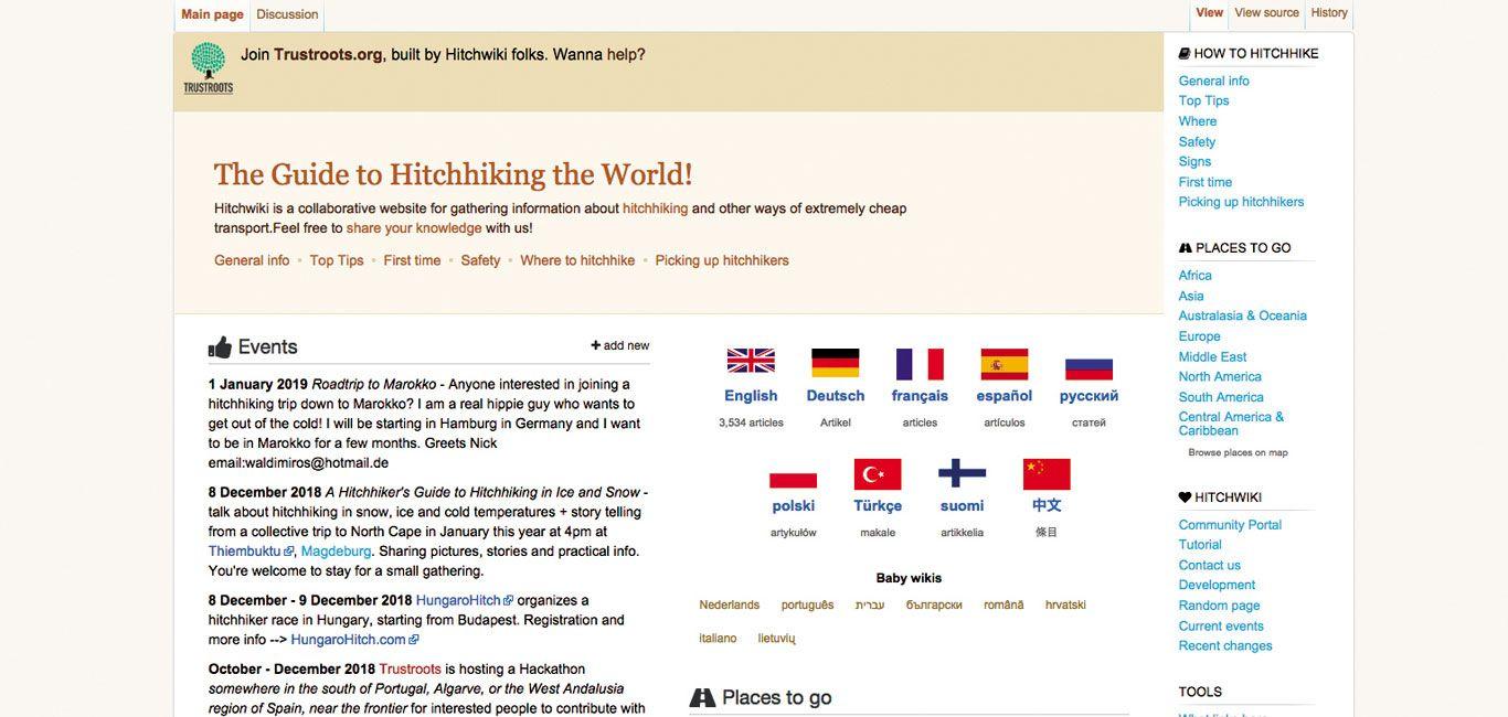 Hitchwiki Logo - A Full Fledged Guide To Hitchhiking