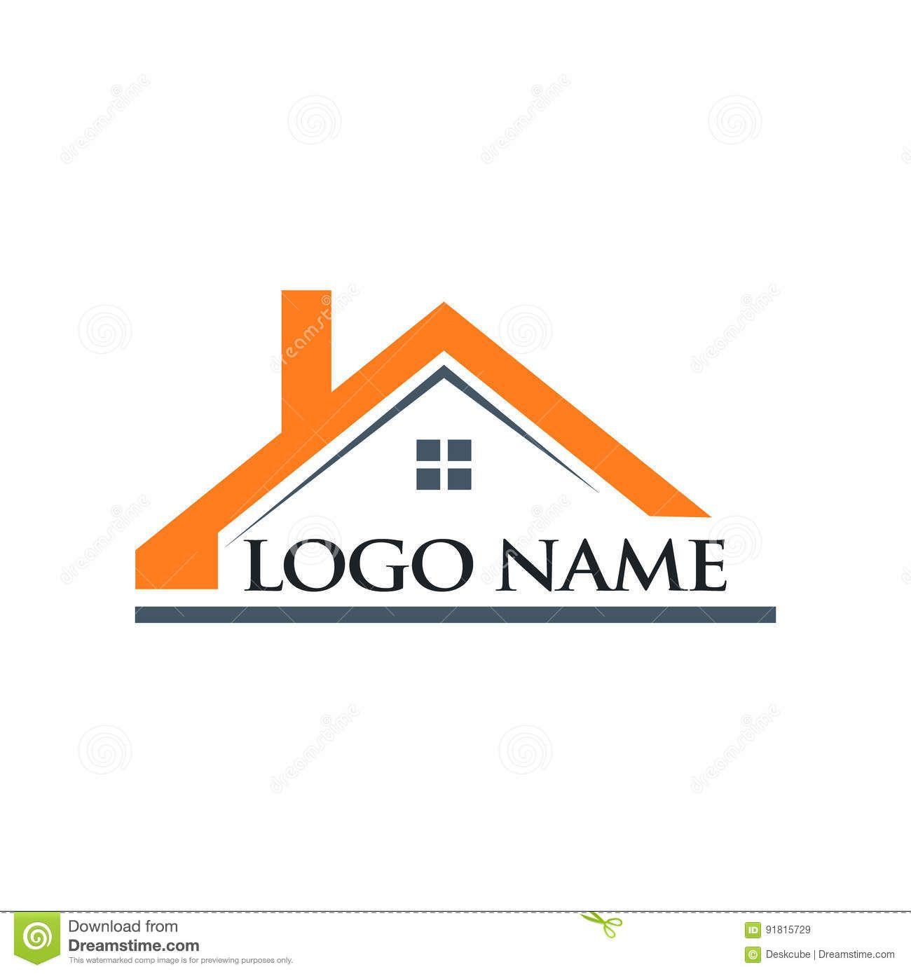 Roof Logo - Roof House and Logo Name Illustration. House Logo. House roof