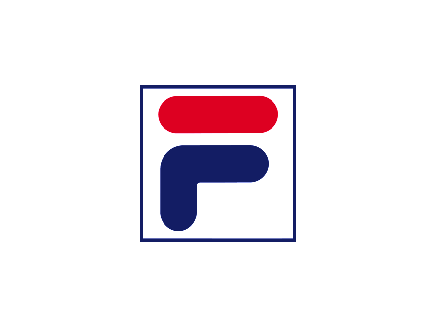Red and Blue F Logo - Fila logo