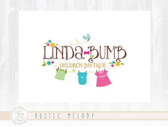 Boutique-Style Logo - Children Logo Design Fashion Logo Childcare Logo Girl Logo Boutique ...