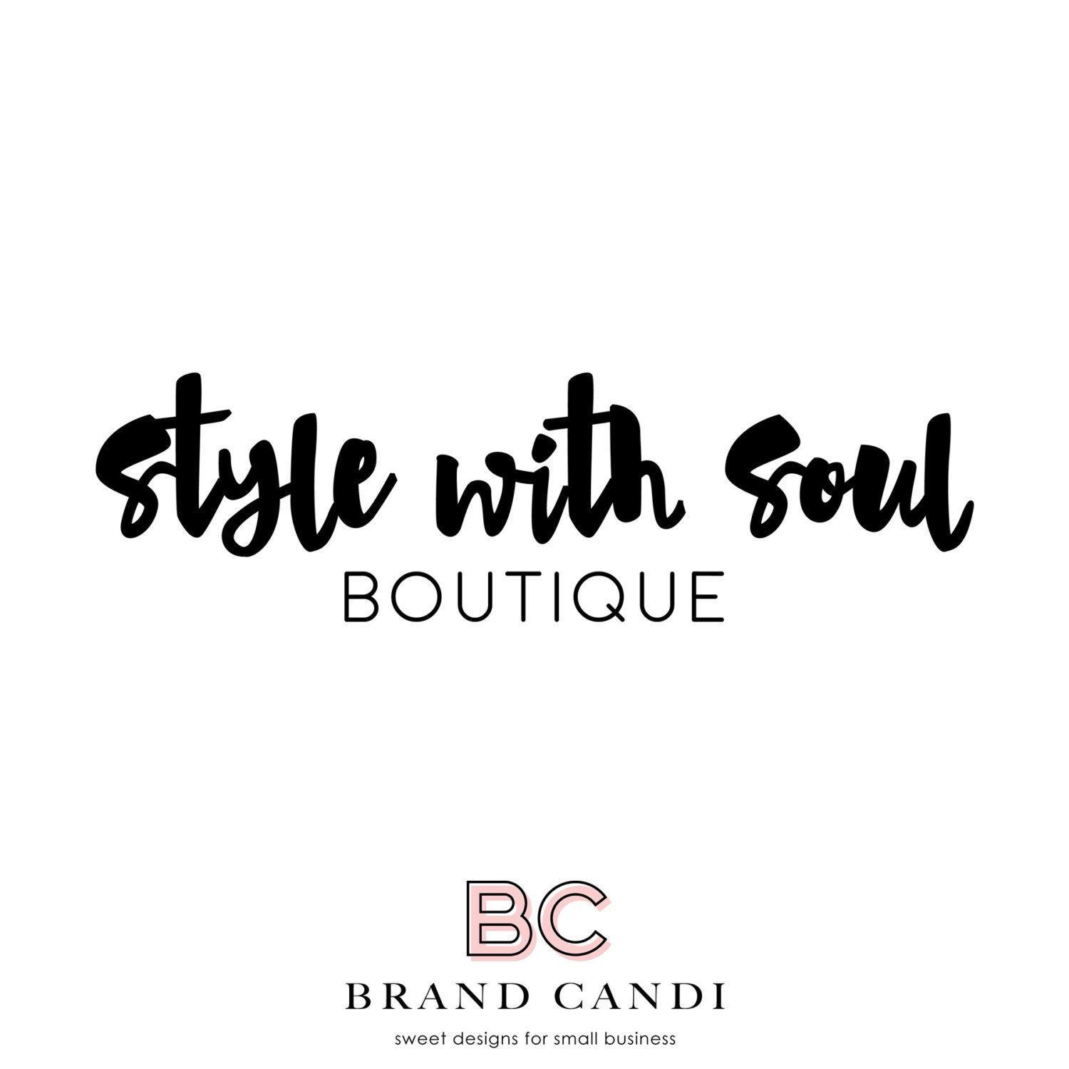 Boutique-Style Logo - Premade Logo Design - Fashion Logo - Brush Script Logo - Business Logo -  Boutique Logo - Fashion Logo - Watercolor Logo - Blogger Logo