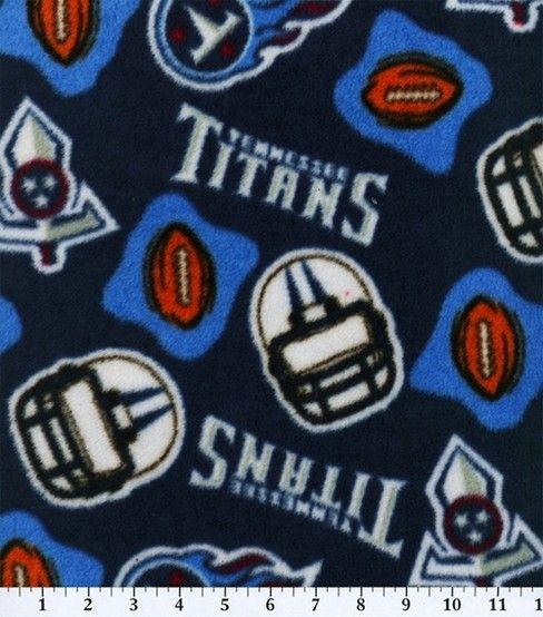 Tiatins Logo - Tennessee Titans Fleece Fabric -Logo