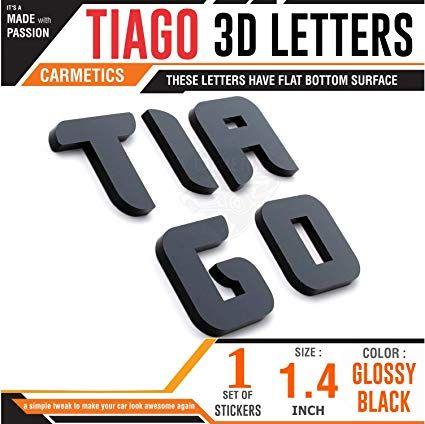 Tiago Logo - CarMetics Tiago 3D Letters Stickers Logo Emblem Name Alphabets Exterior  Accessories for + Chrome Petrol and Chrome Diesel Stickers Tata Tiago