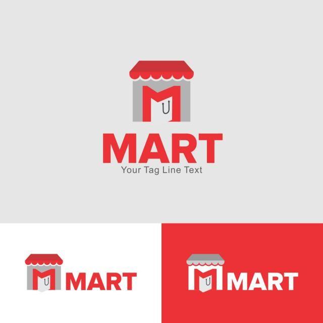 Shop Logo - Mart E Commrace Online Shop Logo Design Template Template for Free