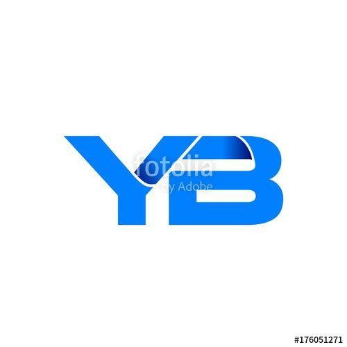 YB Logo - yb logo initial logo vector modern blue fold style Stock image
