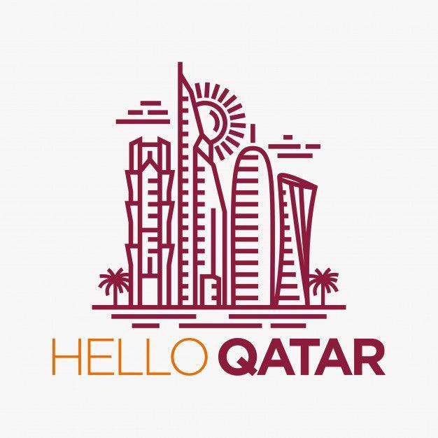 Qatar Logo - Qatar city tower logo design inspiration Vector