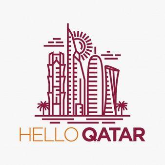 Qatar Logo - Qatar city tower logo design inspiration Vector | Premium Download
