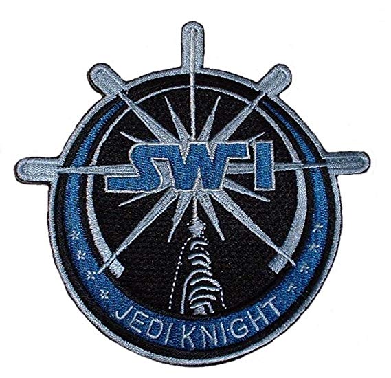 Lightsaber Logo - Amazon.com: Star Wars Jedi Knight Lightsaber Logo Patch: Clothing