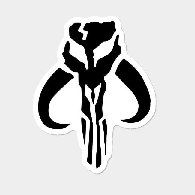 Mandalorian Logo - Mandalorian Logo Sticker By StarWars Design By Humans