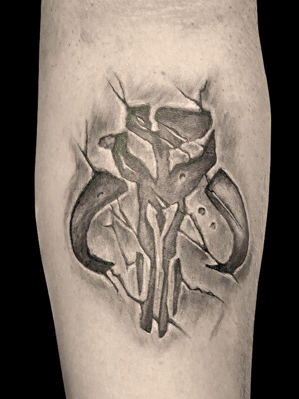 Mandalorian Logo - Gandalf Tattoo - Mandalorian logo // 523