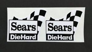 Diehard Logo - Details about Pair of SEARS DIEHARD Vintage Style DECALs / Vinyl STICKERs