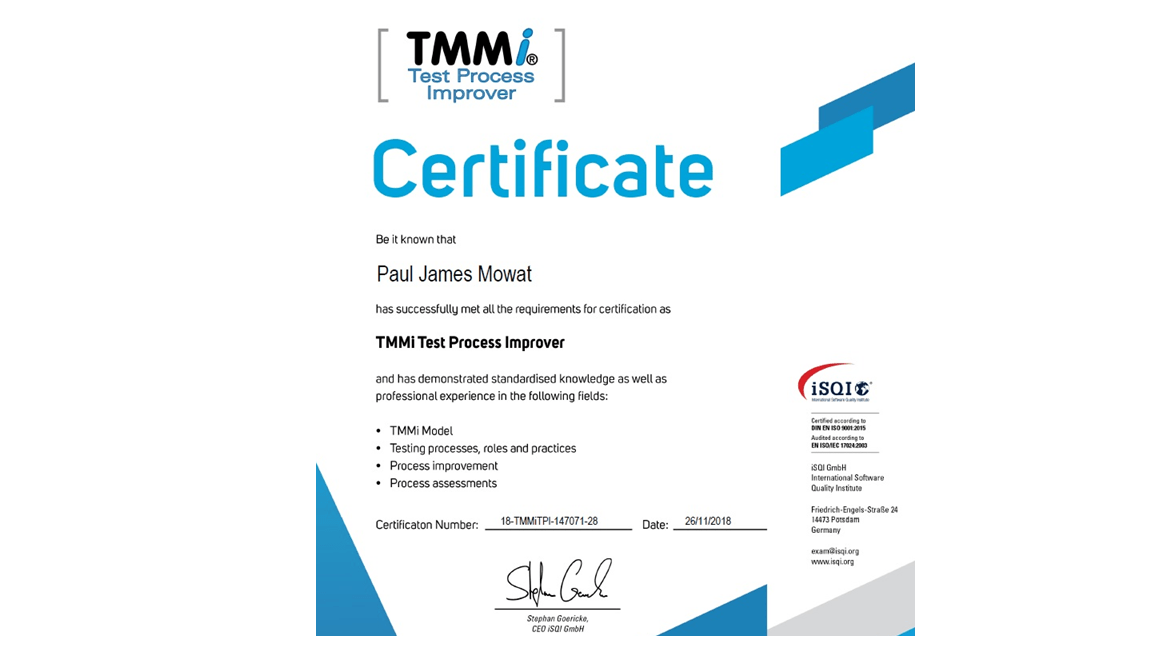 Tmmi Logo - Entire suite of TMMi Certifications