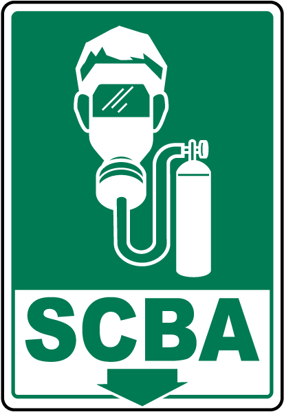 SCBA Logo - Self Contained Breathing Apparatus Sign