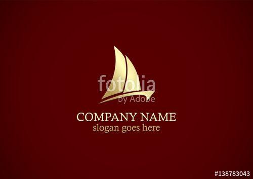 Yacht Logo - Gold Boat Yacht Logo Stock Image And Royalty Free Vector Files