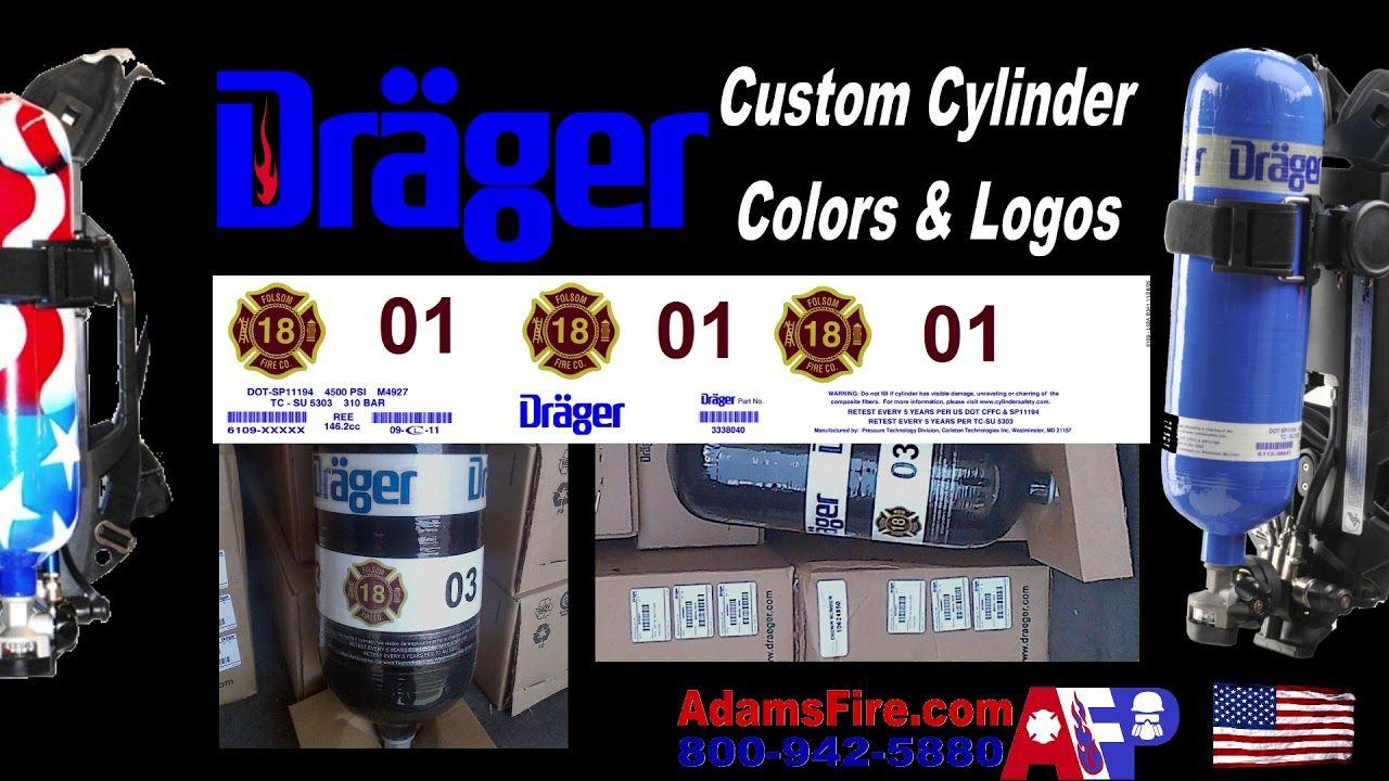 SCBA Logo - Draeger Custom SCBA Cylinder Colors and Logos
