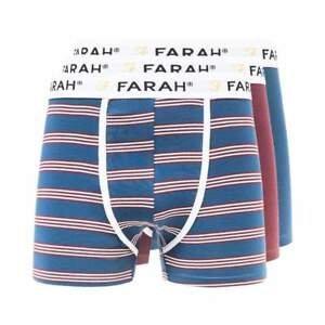 Red Blue F Logo - Farah Mens Byrne Boxers 3 Pack - B.Blue/ F.Red | eBay