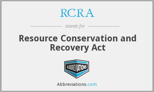 RCRA Logo - RCRA - Resource Conservation and Recovery Act