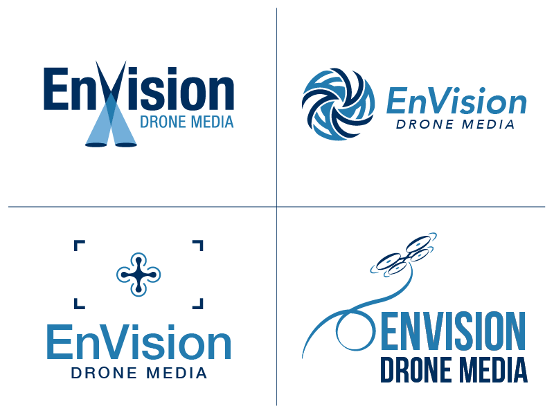 Envision Logo - Envision Drone Media - Logo Options by Andrea Maxwell on Dribbble