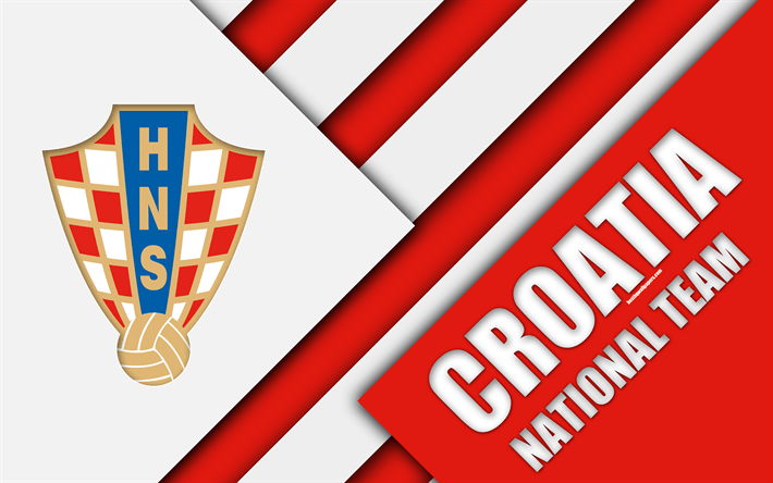 Croatia Logo - Download wallpapers Croatia national football team, 4k, emblem ...