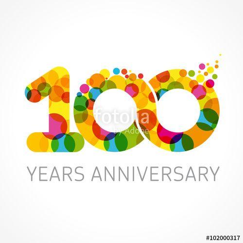 100 Logo - 100 years anniversary infinity color logo. Template logo 100th ...
