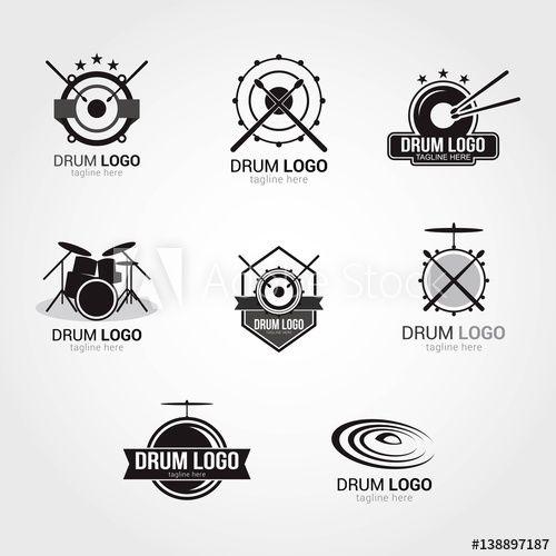 Drum Logo - Drum Logo Design Template. Vector Illustration this stock
