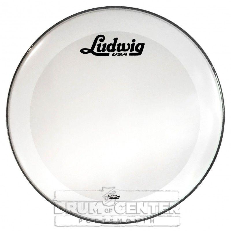 Drum Logo - Ludwig Bass Drum Logo Head : 22 Powerstroke 3 Smooth White w/ Script Logo