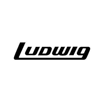 Drum Logo - Ludwig AV8042 Bass Drum Decal, Black on Clear