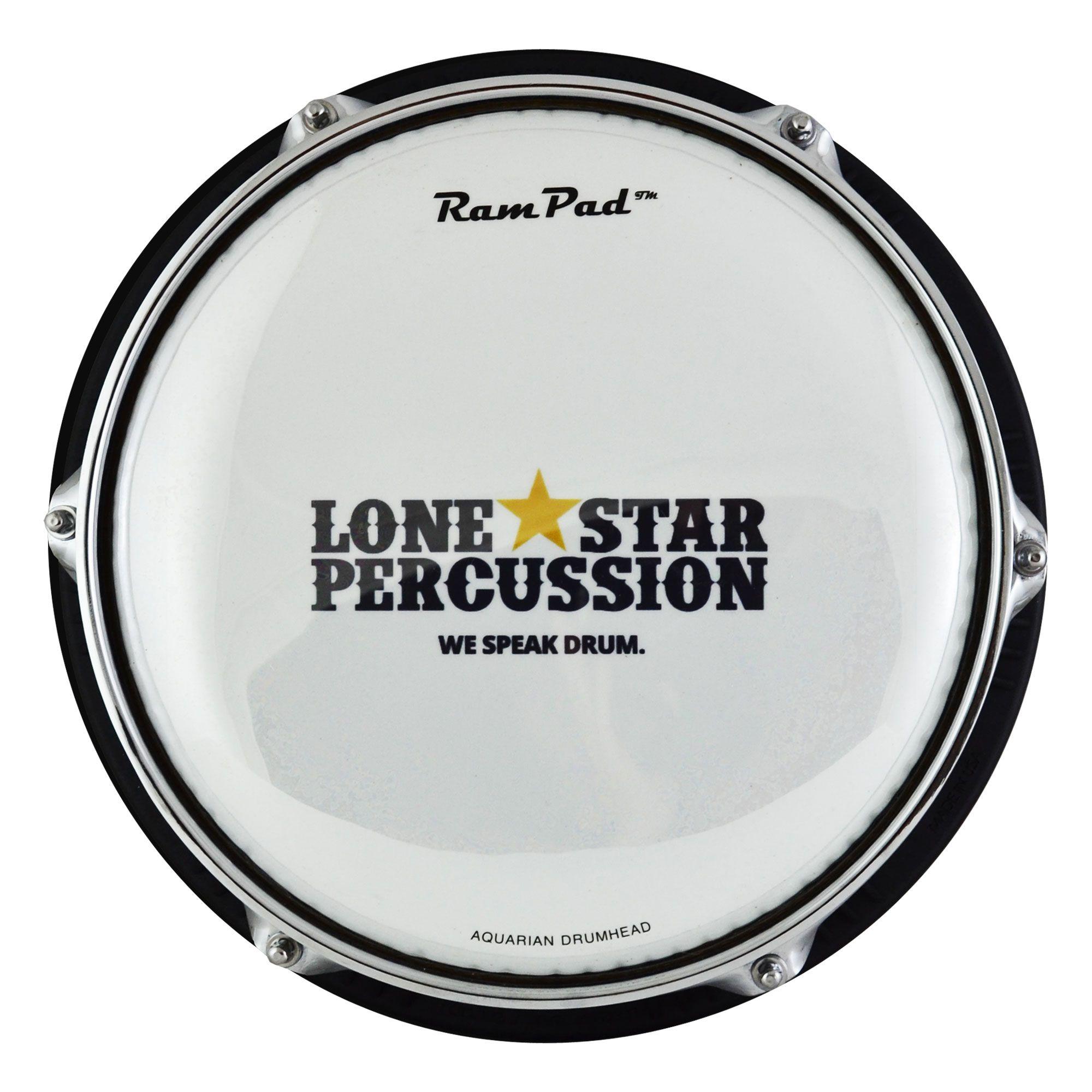 Drum Logo - Rampad 10 Marching Practice Pad with Lone Star Percussion Logo