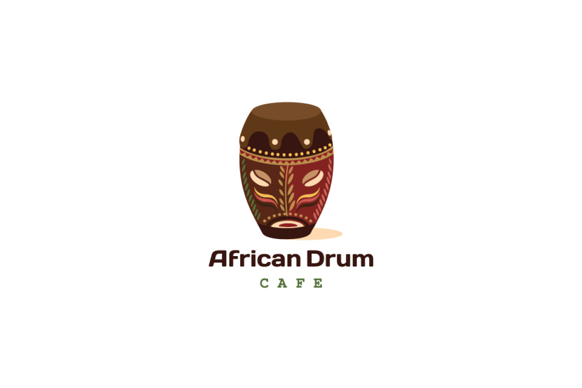 Drum Logo - African Drum Logo Design