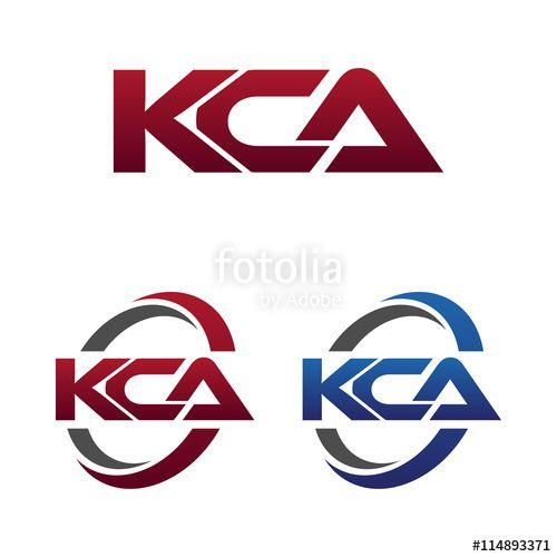 KCA Logo - Modern 3 Letters Initial logo Vector Swoosh Red Blue kca