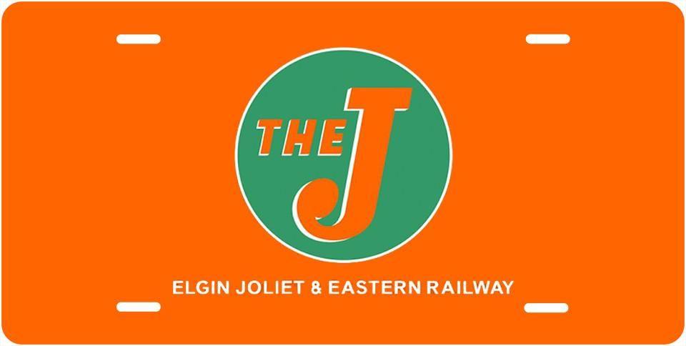 Ej&E Logo - Elgin, Joliet & Eastern Railway License Plate
