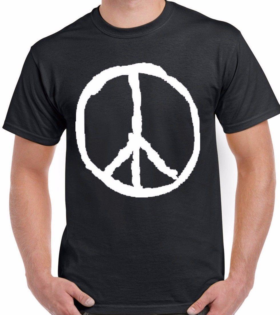 Hippy Logo - Retro Peace Sign CND Logo Hippy Unisex T-Shirt Top Tee S-XXL
