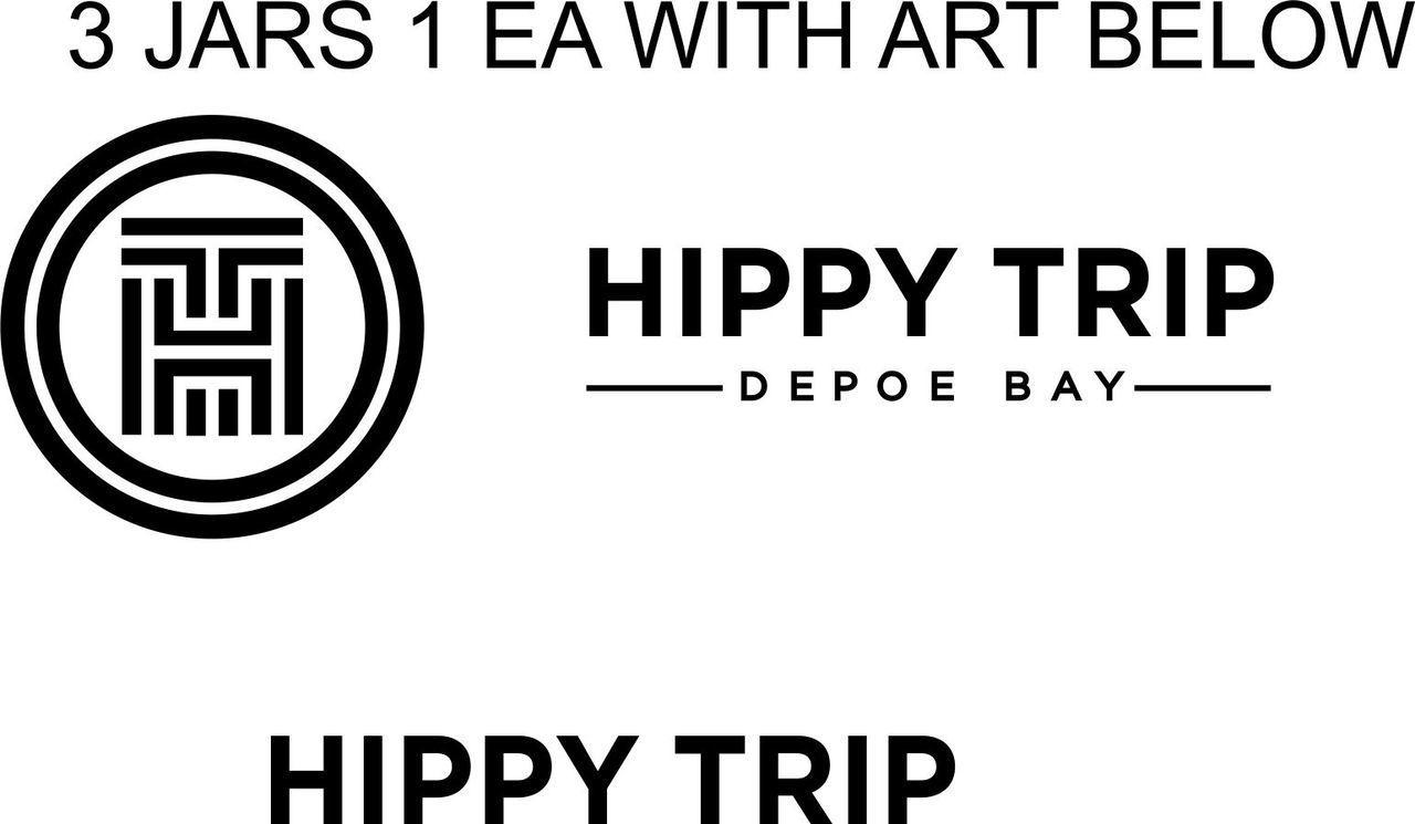 Hippy Logo - Custom listing for Lori 3oz clei3 jars with Hippy trip logo variants